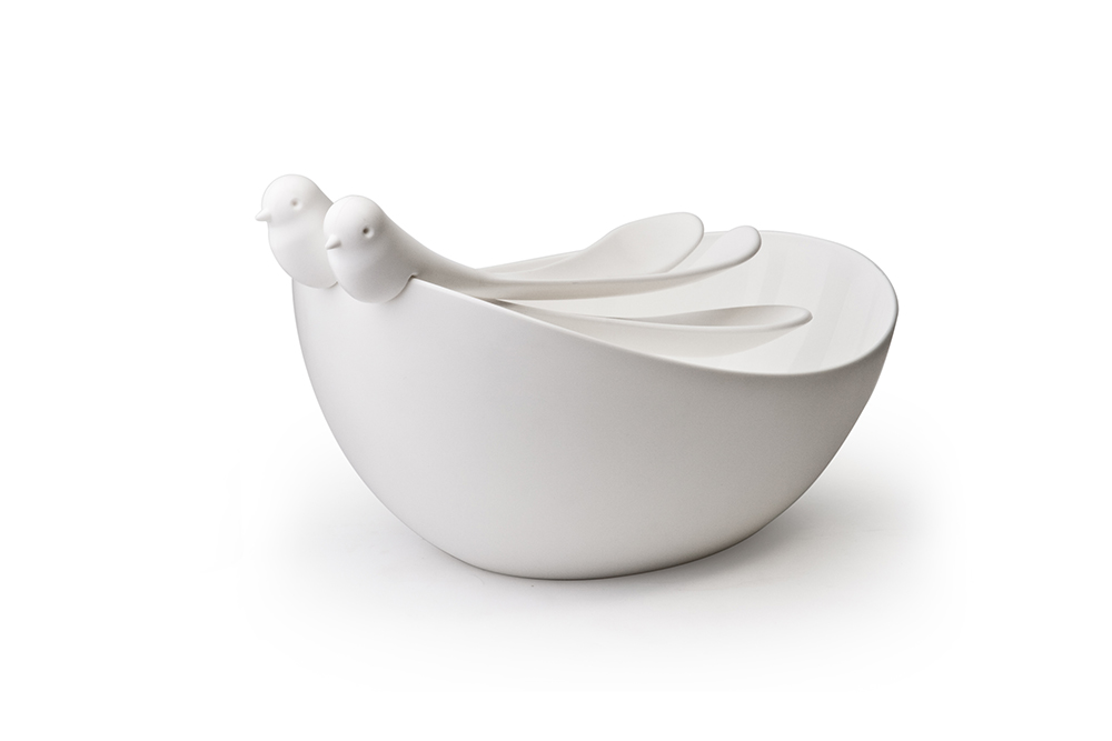 SPARROW SALAD BOWL WITH SERVERS