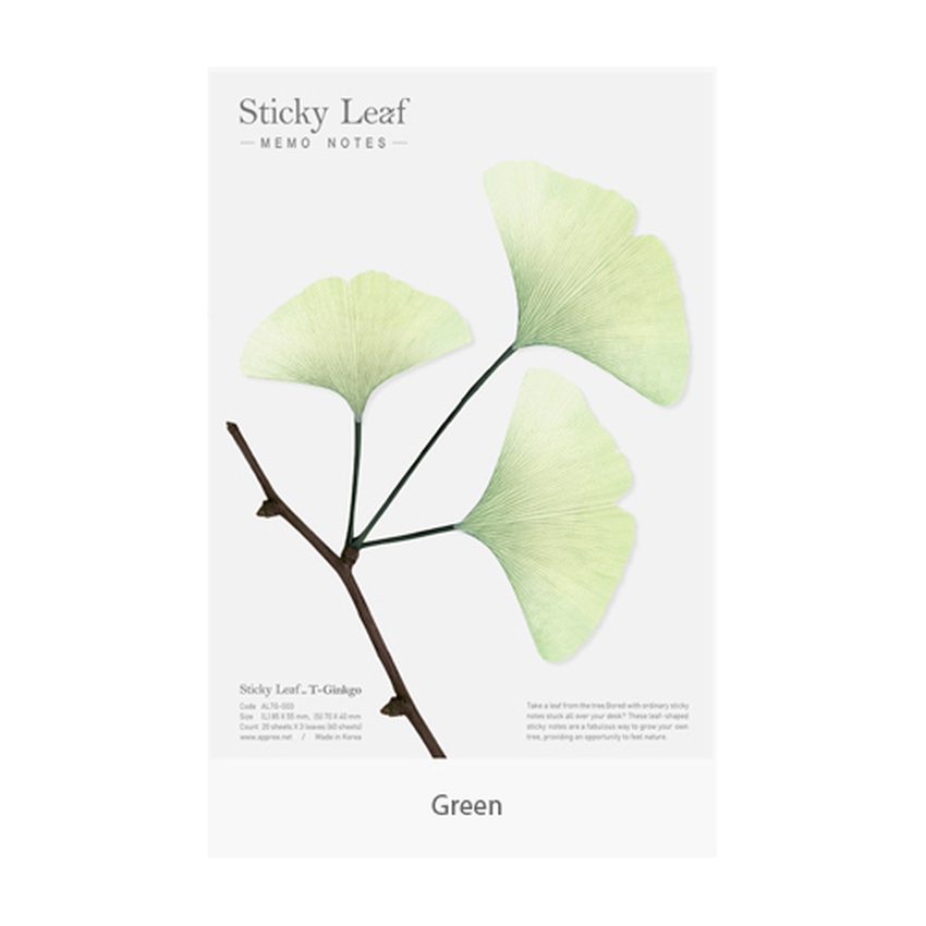 STICKY LEAF_TRACING GINKO_Large (Sticky Notes)